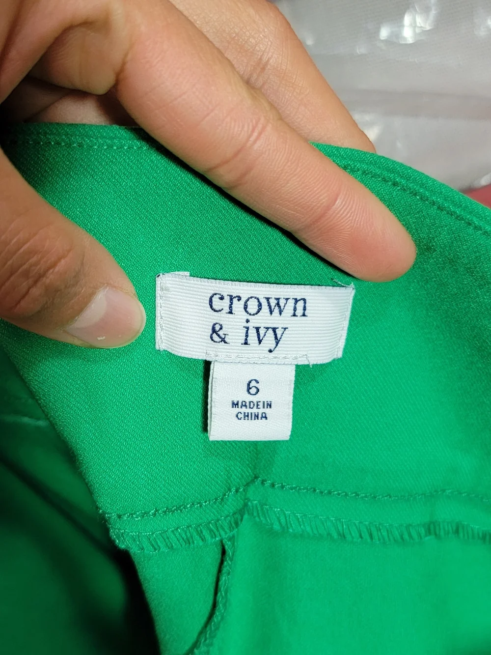 crown & ivy Bright Green Eyelet Hem Mini Skort - Picture 6 of 7